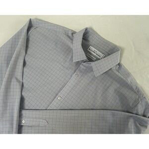 Mizzen + Main Leeward 2XL Standard Fit Blue Check Long Sleeve Button Down XXL